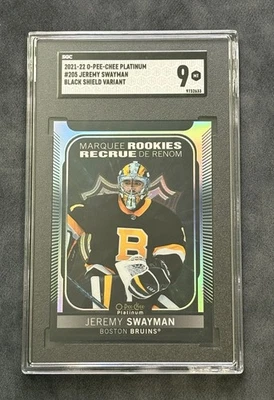 JEREMY SWAYMAN 2021-22 O-Pee-Chee Platinum Black Shield Variant SGC 9 #205 RC - Image 1 of 2