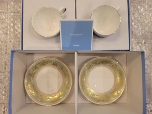 Wedgwood Columbia Sage Green Pair Cup Saucer From Japan - Picture 1 of 2