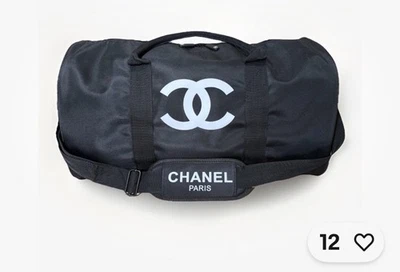 Bolsa de viagem Chanel Beaute GWP/VIP novidade preta esporte fim de semana - Imagem 1 de 4