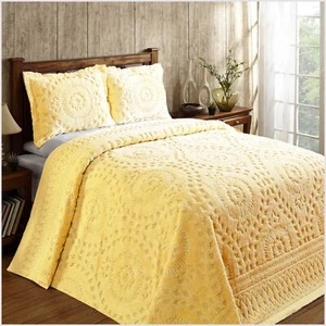 Better Trends Chenille Bedspread Set 3 Pieces Lightweight 100% Cotton King - Picture 1 of 5
