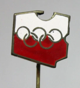 1980er POLEN NOC OLYMPISCHES PIN-ABZEICHEN - Bild 1 von 4