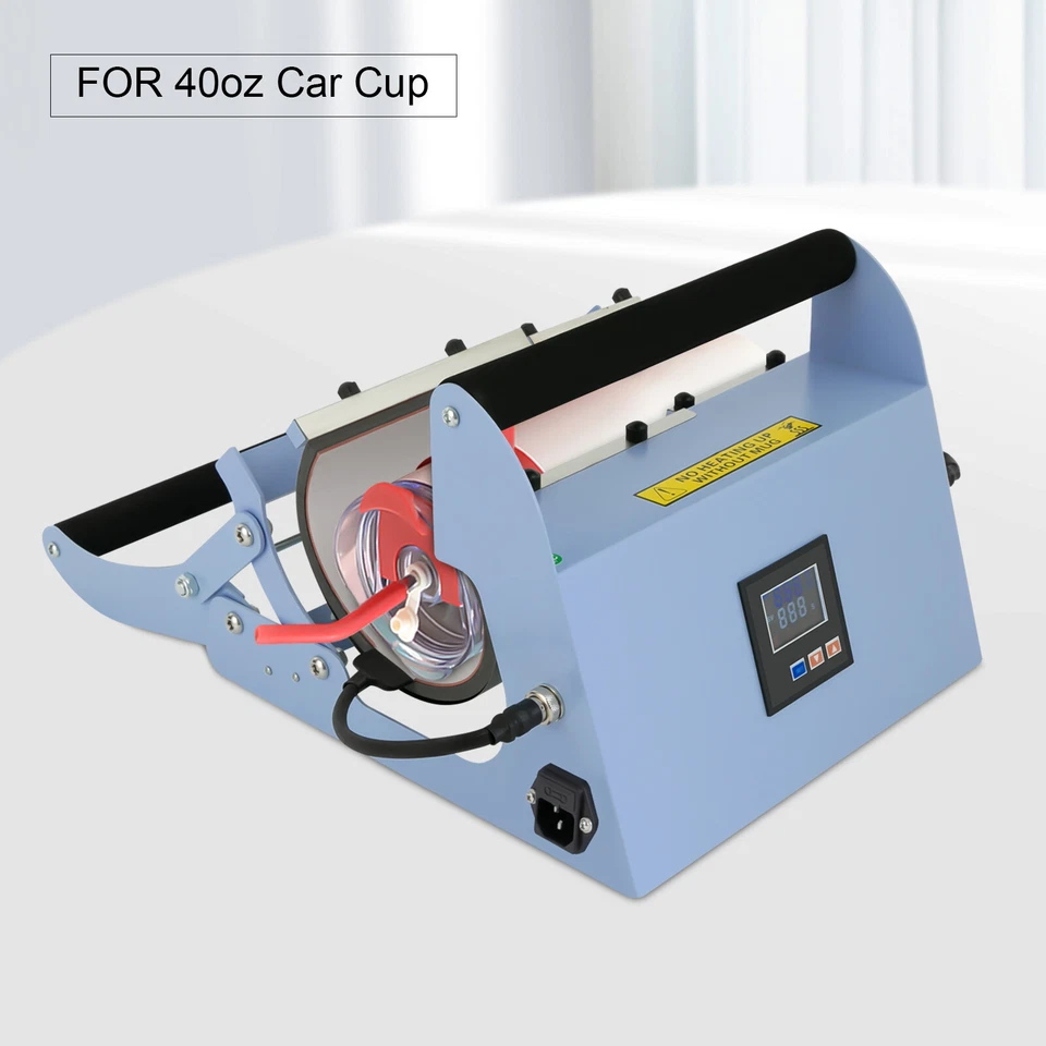 Blue Tumbler Heat Press Car Cup Mug Press Heat Machine Temp/Time Adjustable DIY - Image 1 of 4