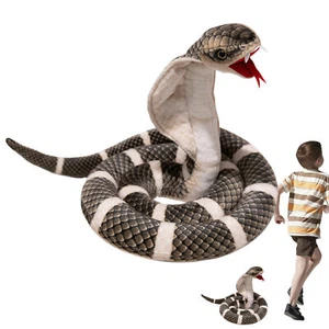 Cartoon Snake Stuffed Doll Realistic Stuffed Snake Plush Doll Toy For Prank Prop - Picture 1 of 11