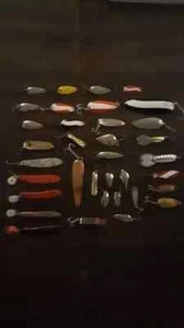 Assorted Fishing Lures Spoons/Jigs w/Case (Some Vintage/Brands) - See Details - Picture 1 of 4