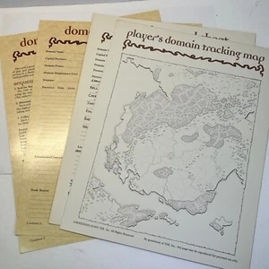 FOGLIO CARTA 2-5 solo Advanced Dungeons & Dragons Birthright Campagna Impostazione 3100 - Foto 1 di 13