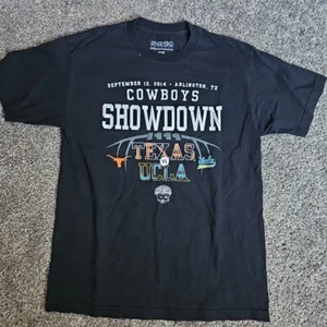 2014 Cowboys Showdown TEXAS v. UCLA Size Medium Black Short Sleeve Shirt - Picture 1 of 6