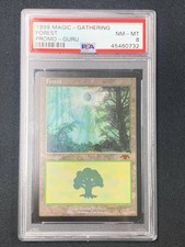 MTG Guru Forest GRADED PSA 8 Magic The gathering