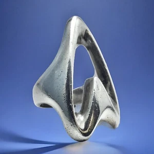 ANILLO PLATA GEORG JENSEN HENNING ACOPLAMIENTO AÑOS 50 - Imagen 1 de 6