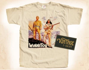T-shirt Winnetou koszulka film plakat vintage naturalna koszula rozmiary koszula od S do 5XL - Zdjęcie 1 z 2