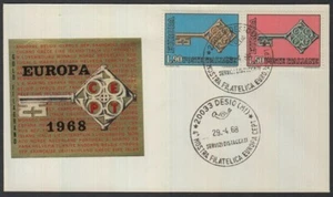 ITALY 1968 EUROPA SET ON FDC CEPT KEY ON LABEL (ID:369/D15066) - Picture 1 of 1