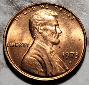 1973 D Denver U.S. Lincoln Memorial Penny Free S&H BIN788 - Picture 1 of 2