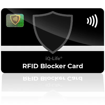 iQ-Life RFID Blocker Karte | NFC Schutz Karte | Kreditkarten EC Schutz Shield