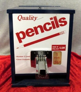 ADJUSTABLE VTG QUALITY PENCILS COIN OPERATED .25 CENT SCHOOL VENDING (EZS000947) - Picture 1 of 11