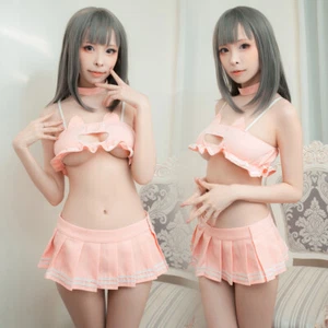 harajuku anime H-game cheerleader sexy exotic micro mini skirt costume JTT6146 - Picture 1 of 1