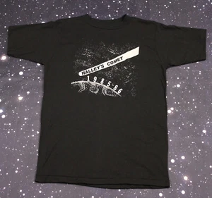 Vintage 80's "Halley's Comet 1985-86" Black 2-sided Graphic T-shirt - Large - Picture 1 of 10