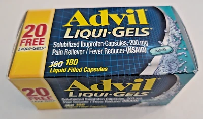 NEW Advil Liqui-Gels Capsules 200MG (180 Ct) EXPIRES: September 2026 - Image 1 of 4