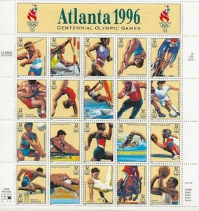 1996 32 cent Atlanta Olympics full Sheet of 20 Scott #3068 Mint NH - Picture 1 of 1