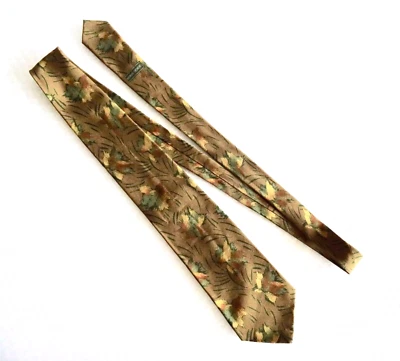 CORBATA HOMBRE VINTAGE gIORGIO ARMANI CORBATA 100% SEDA ITALIA HOJAS ABSTRACTAS neocurio Foto 1 de 4