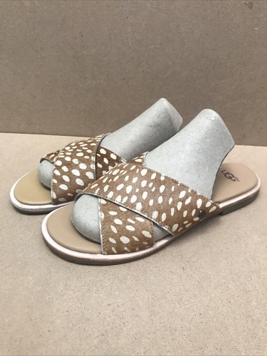 Ugg Joni diapositive esotiche maculate ex display taglia UK 5 condizioni immacolate