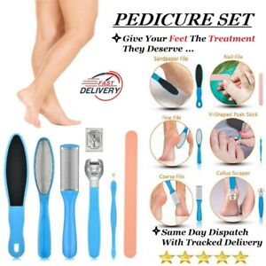 8PC Foot Pedicure Set Hard Dry Skin Remove Shaver Feet Blades Scraper Callus Kit