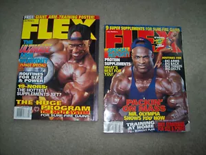 2 vtg FLEX 1999 Weider BODYBUILDING Fitness ARNOLD Exercise RONNI COLEMAN Muscle - Picture 1 of 1