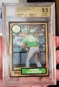 2020 Topps Project 2020 Mark McGwire Joshua Vides Art BGS 9.5 Gem Pop 4 PR 1631 - Picture 1 of 2