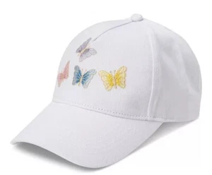 $39 Collection 18 Concepts Embellished Butterfly Baseball Cap White - Picture 1 of 6
