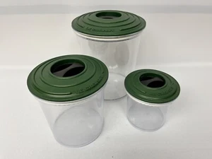 Le Creuset Airtight Storage Jars Green Plastic Small Medium Large - Picture 1 of 7