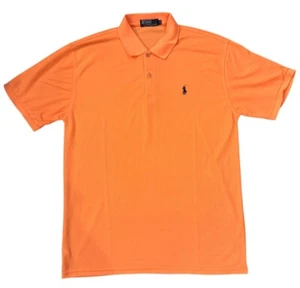 Polo Ralph Lauren Performance- Polo Shirt - Boys Size XXL - Orange W/Navy Logo - Picture 1 of 5