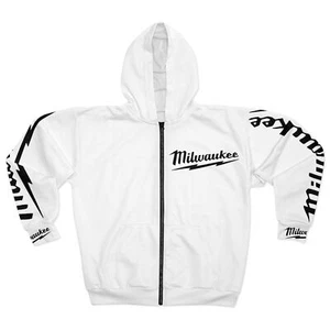 Milwaukee UnisexZip Hoodie,Graphic Zip-Up,WorkwearStyle,ConstructionLoverApparel - Picture 1 of 25