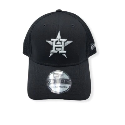 New Era Houston Astros 39Thirty Black Neo Small/Medium Flex Fit Fitted Hat Cap - Image 1 of 4