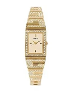 New Authentic GUESS Women's U13538L1 Gold tone Stainless Steel Bangle Watch NWT - Picture 1 of 1
