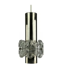 60er 70er Jahre Lampe Leuchte Glas Deckenlampe Hängelampe Space Age Design - Picture 1 of 12