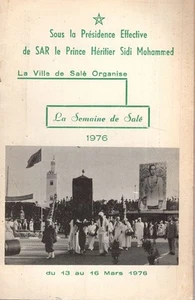 Vintage 1976 Travel Salé Morocco 10th annual Handicraft Candles Convoy of Salé - Imagen 1 de 2