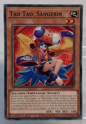 YUGIOH Playset 3x Tao Tao, Sängerin - DOOD-DE031 - Doom of Dimensions - DE/NM - Bild 1 von 2
