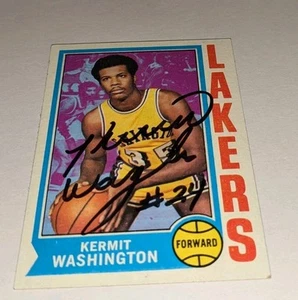 Tarjeta firmada por Kermit Washington Rookie NBA 1974-75 Topps con nuestro certificado de autenticidad - Imagen 1 de 2