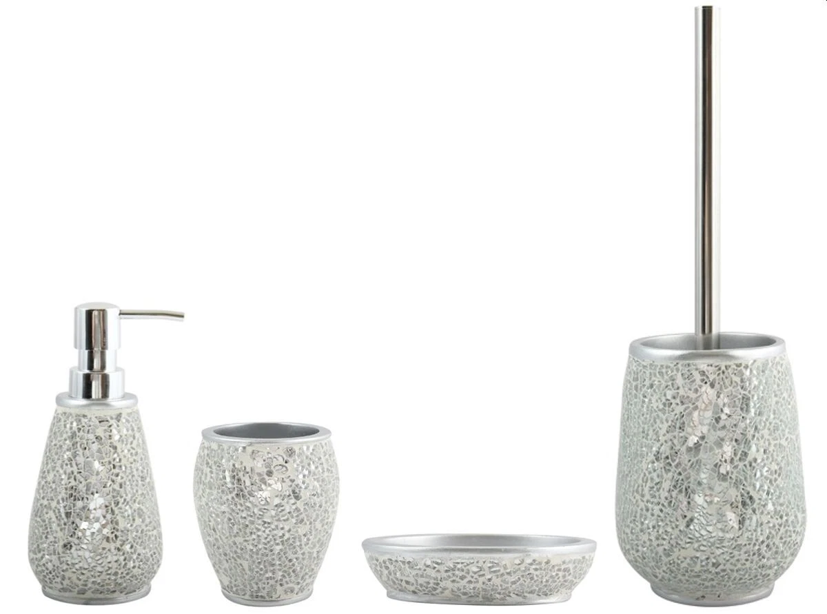 Badezimmer Zubehör Set Aus Glas & Edelstahl – Handtuchhalter, Regal, Haken & Mehr