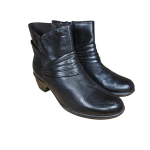 Clarks Bendables Ingalls Mood Botines Cuero Negro Botas Talla 7.5  - Imagen 1 de 7