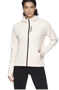 Chaqueta para mujer Reebok Spirit beige con cremallera y bolsillos talla mediana. (AN) - Imagen 1 de 5