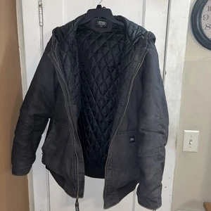 Giacca da lavoro RW Rugged Wear uomo nera XXL 2XL resistente con cappuccio (cerniera a righe - Foto 1 di 8