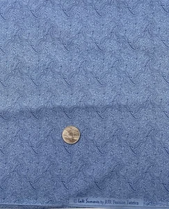 Vintage LATE SUMMER by RJR Fashion Fabrics Blue Paisley Print 1/2yd - Picture 1 of 1