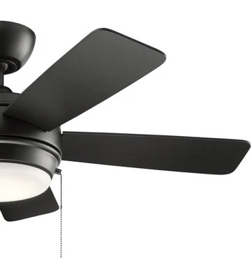 Kichler Lighting 330171SBK Starkk Indoor Ceiling Fan Satin Black - Image 1 of 4