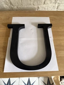 Large Vintage Plexiglas Letter U , 12 Inch Tall & 12.5 Inch Across, 1” Thick - Picture 1 of 17