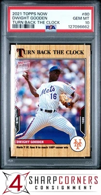 2021 TOPPS NOW TURN BACK THE CLOCK #80 DWIGHT GOODEN  PSA 10 - Image 1 of 3