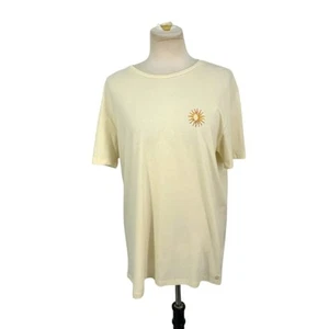 Marine Layer Graphic Crewneck Short Sleeve T Shirt Beige Size Medium - Picture 1 of 9