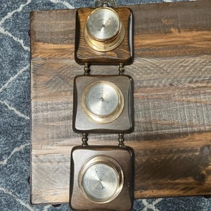 Vintage Springfield Weather Station Thermometer Humidity Meter Barometer w Eagle - Picture 1 of 8