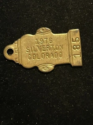 1976 年 Silverton Colorado 税币狗牌许可证 #185 — 第 1/2 张图片