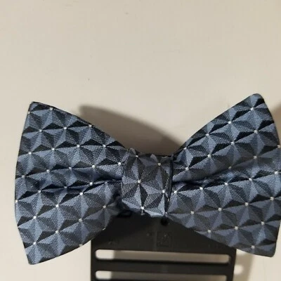 ALFANI Men's Bow Tie Neckwear Wedding Party Check Gray Pattern NEW WITH TAGS - Image 1 of 4