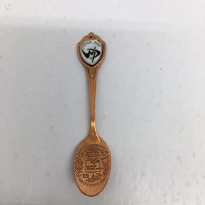 Souvenir Spoon Solid Copper  Winter Park  Colorado Made In USA 3 1/2" T & 3/4" W - Picture 1 of 9