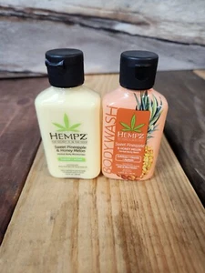 Hempz Sweet Pineapple & Honey Melon Body Moisturizer & Body Wash Travel Set 2.25 - Picture 1 of 1